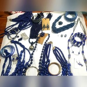 Mix and match dark blue jewelry lot